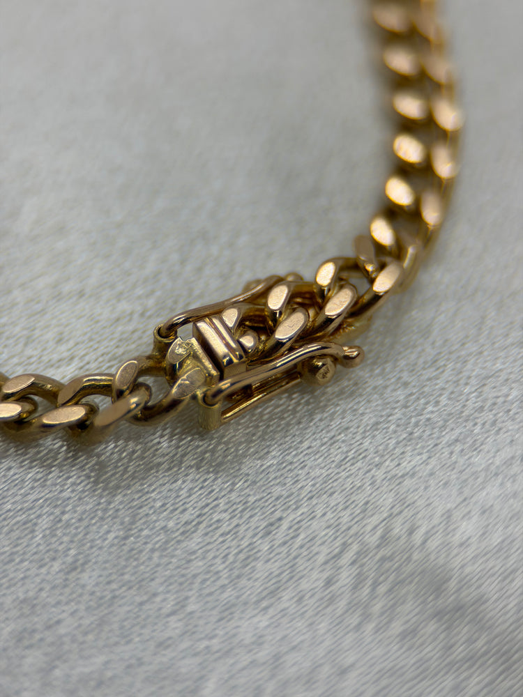 18K Curb Link Necklace in Rose Gold – 24.9g, 51.5 cm