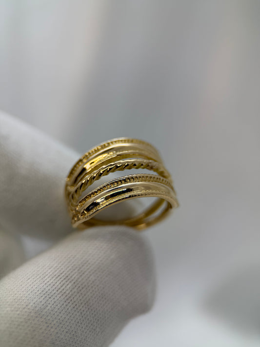 18K Viking Replica Ring – Rose Gold, Flexible Size from 56