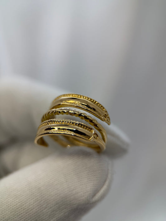 18K Viking Replica Ring – Rose Gold, Flexible Size from 56
