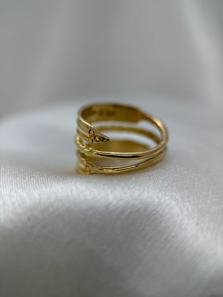 18K Viking Replica Ring – Rose Gold, Flexible Size from 56