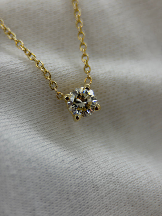 18K Diamant halsband – 0.40 ct, 41.5 cm