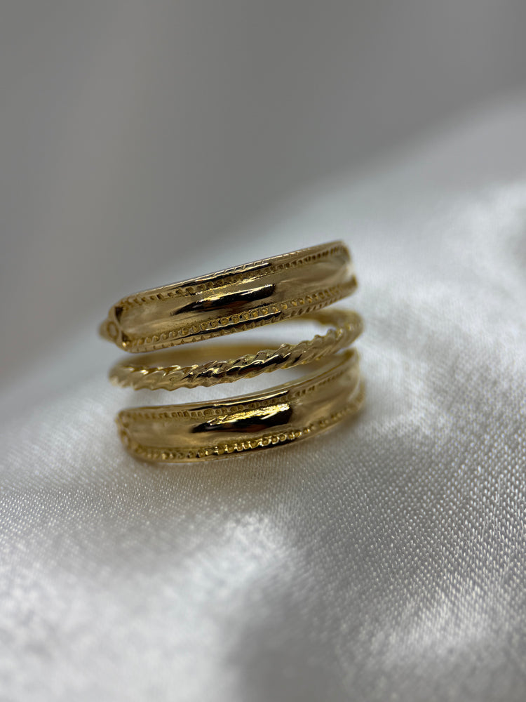 18K Viking Replica Ring – Rose Gold, Flexible Size from 56