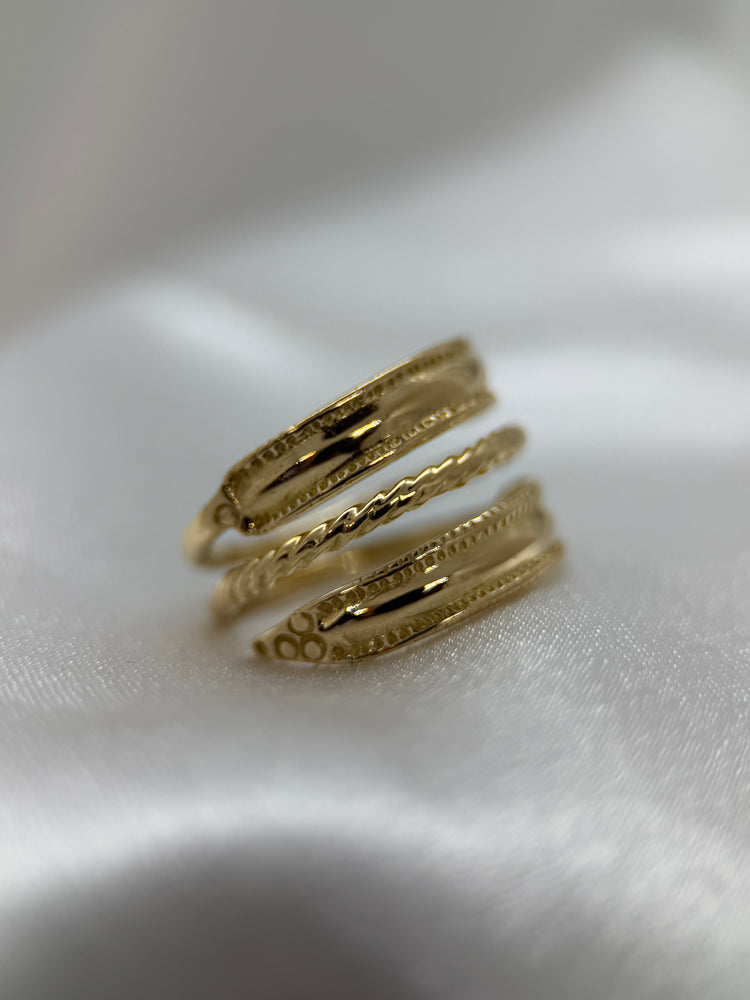 18K Viking Replica Ring – Rose Gold, Flexible Size from 56