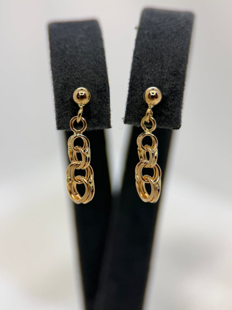 18K Bismarcklänk örhängen – 1.8 cm, Rödguld