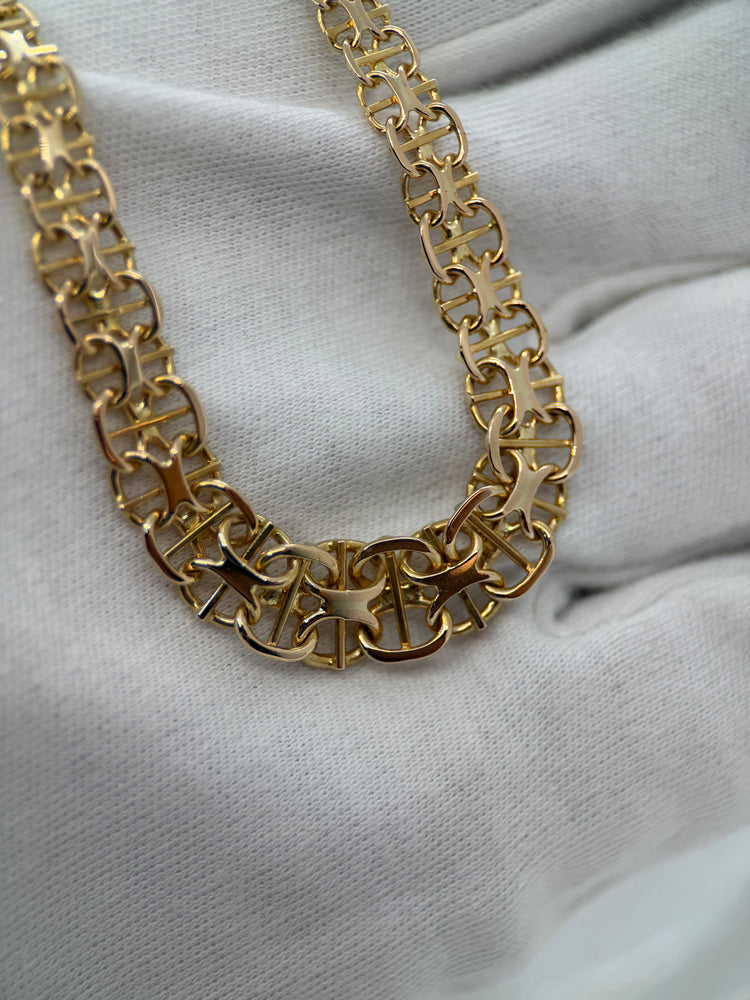 18K X-länk halsband – 19.5g, 44.5 cm