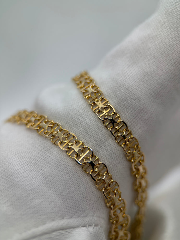 18K X-länk halsband – 19.5g, 44.5 cm