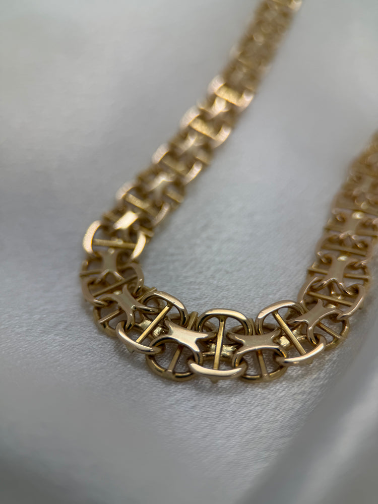 18K X-länk halsband – 19.5g, 44.5 cm
