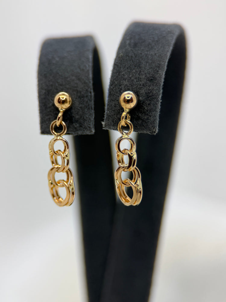 18K Bismarcklänk örhängen – 1.8 cm, Rödguld
