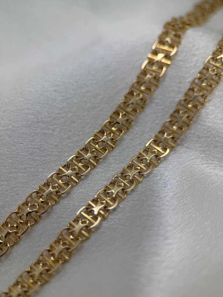 18K X-länk halsband – 19.5g, 44.5 cm