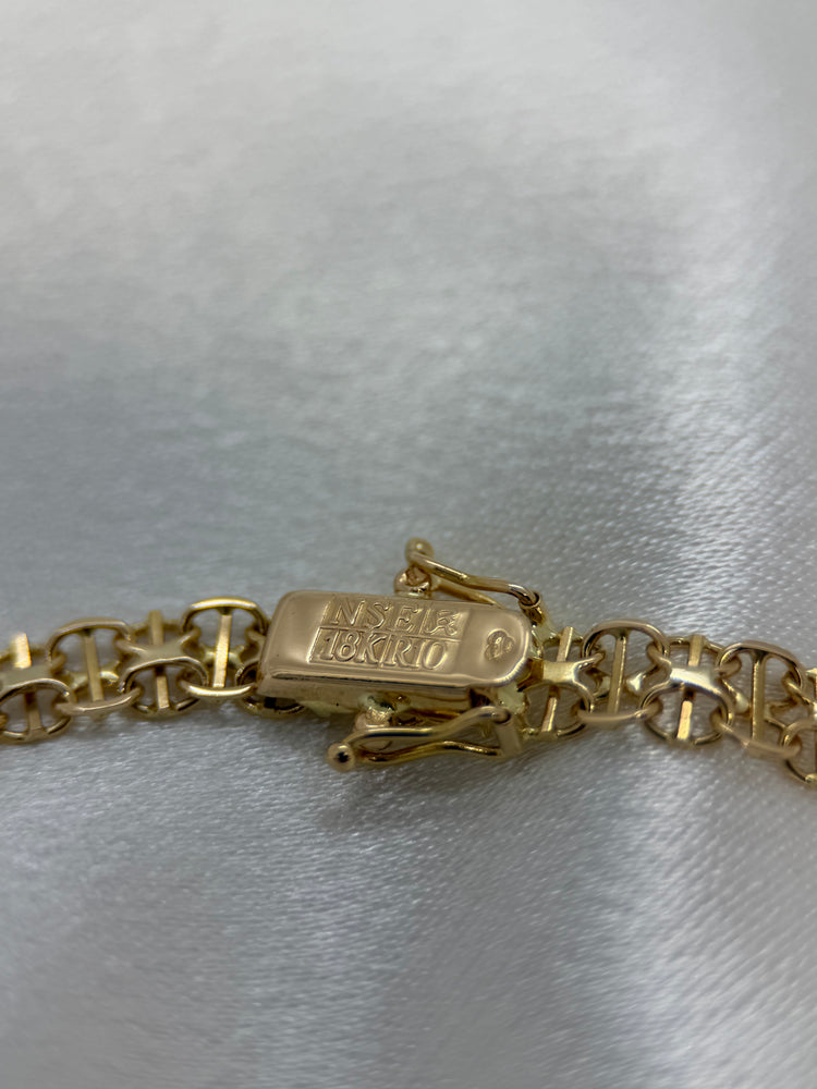 18K X-länk halsband – 19.5g, 44.5 cm