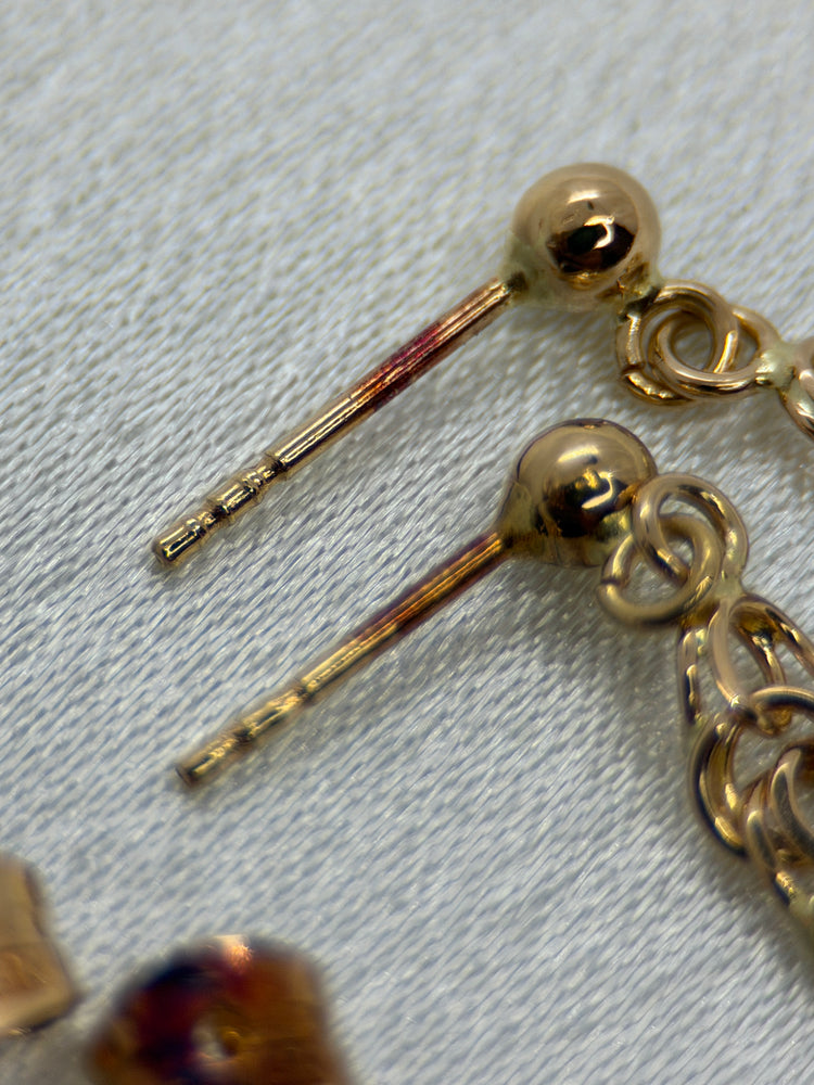 18K Bismarcklänk örhängen – 1.8 cm, Rödguld