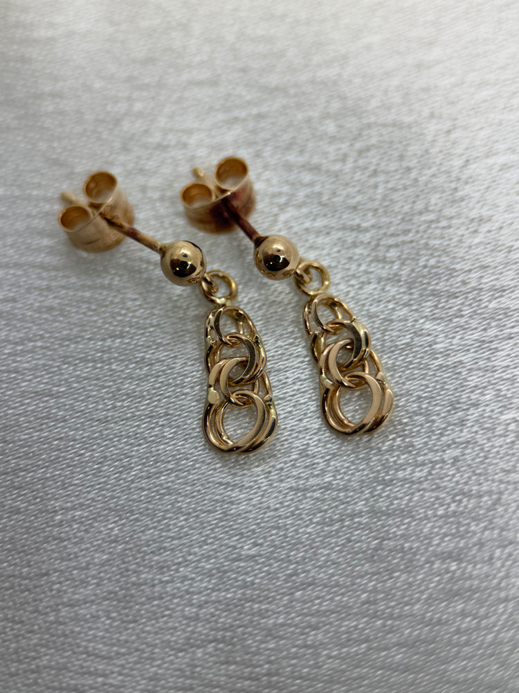 18K Bismarcklänk örhängen – 1.8 cm, Rödguld