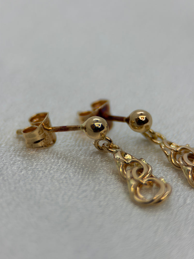 18K Bismarcklänk örhängen – 1.8 cm, Rödguld