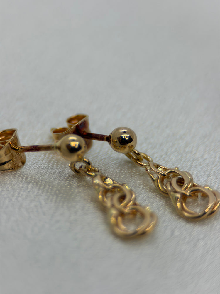 18K Bismarcklänk örhängen – 1.8 cm, Rödguld