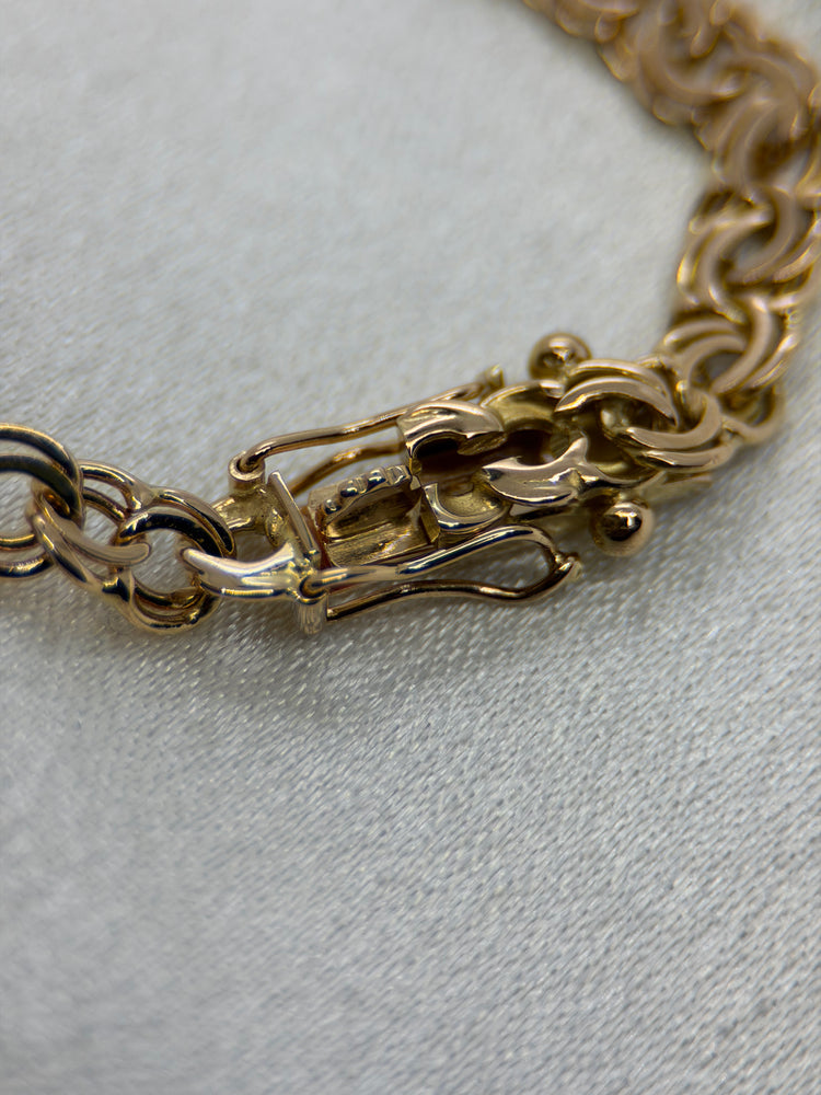 18K Bismarck Bracelet in Rose Gold – 6.2g, 17 cm