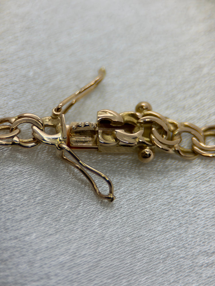 18K Bismarck Bracelet in Rose Gold – 6.2g, 17 cm
