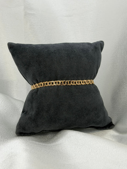 18K Bismarckarmband i rödguld – 6.2g, 17 cm