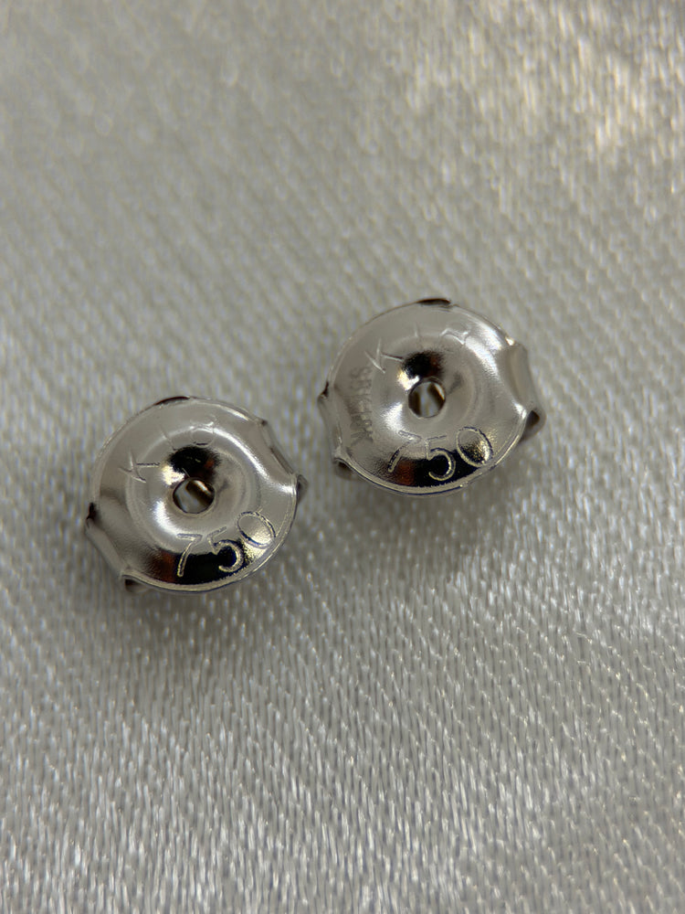 18K Diamond Earrings – 0.16 ct Princess-Cut