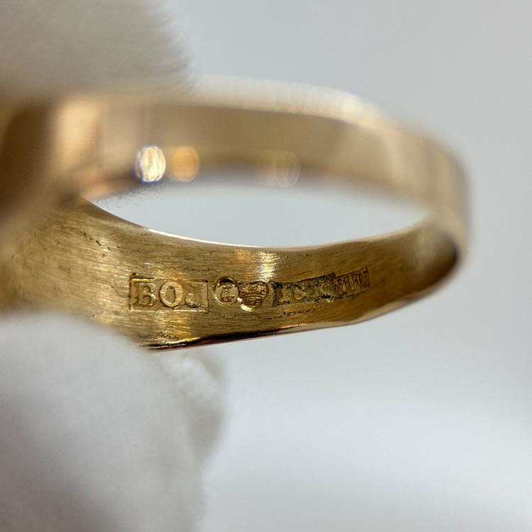 18K Vintage Klackring i Guld  – Göteborg 1987