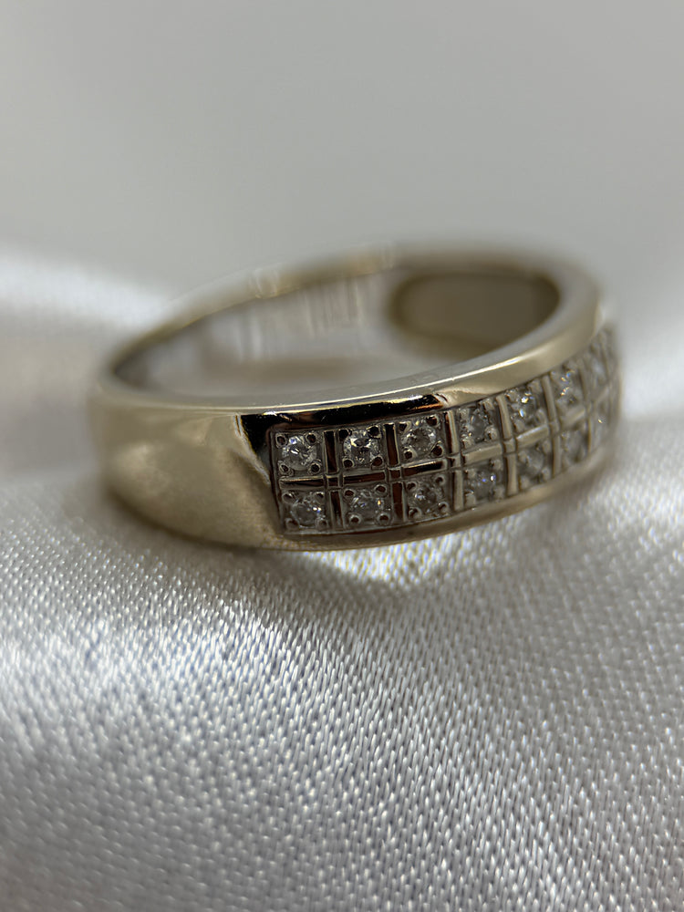 18K Diamantring – 0.11 ct, Storlek 53