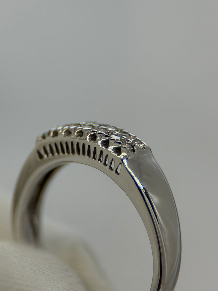 18K Dubbel Diamantring – 0.14 ct, Storlek 56