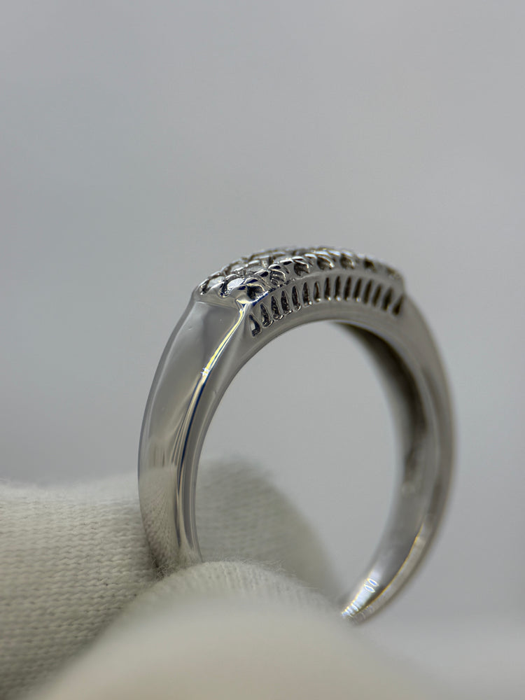 18K Dubbel Diamantring – 0.14 ct, Storlek 56