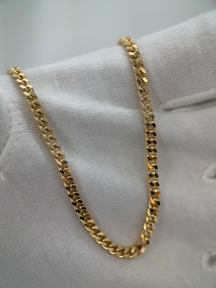 18K Pansarlänk halsband – 22.4g, 50 cm