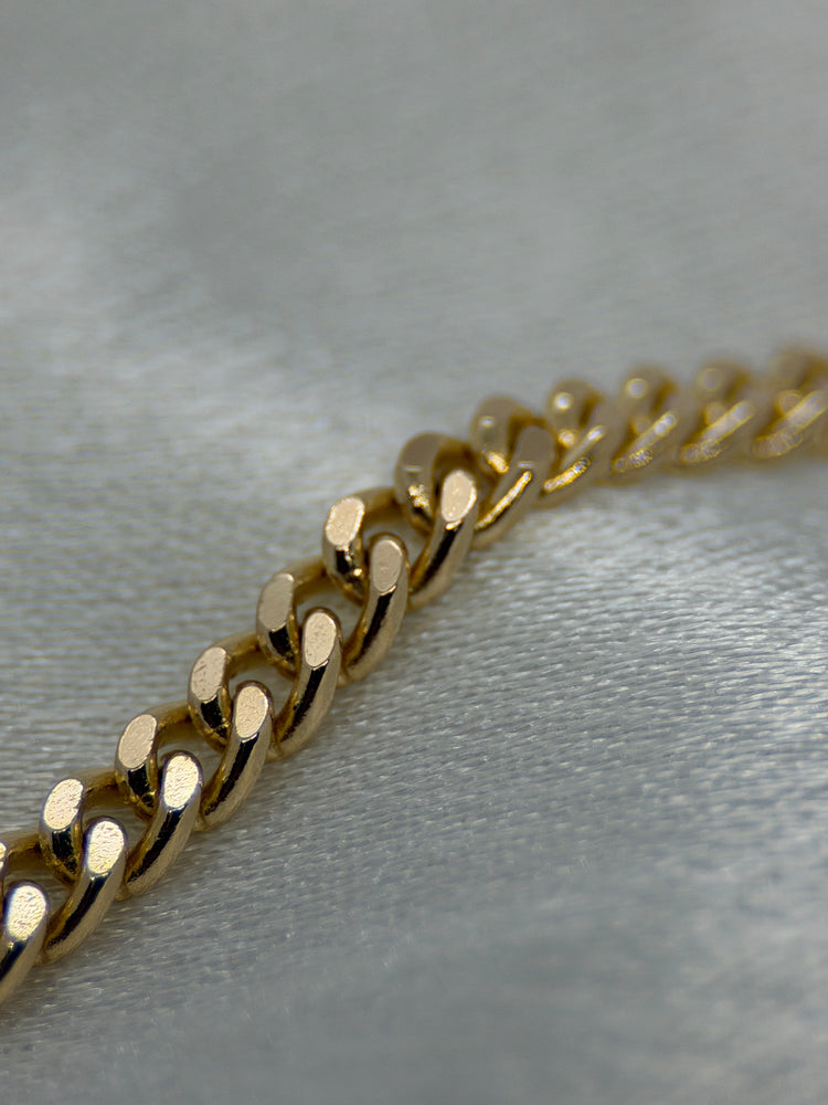 18K Pansarlänk halsband – 22.4g, 50 cm