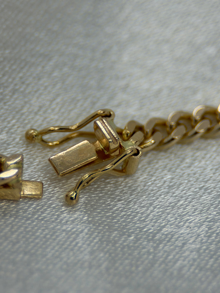 18K Pansarlänk halsband – 22.4g, 50 cm
