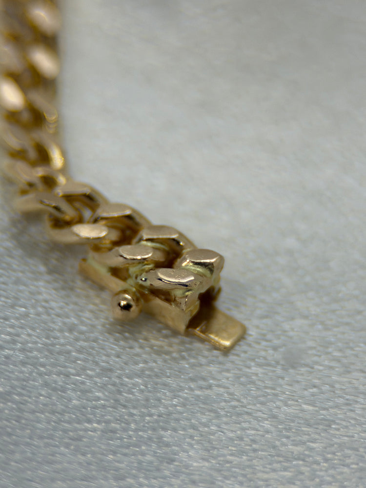 18K Pansarlänk halsband – 22.4g, 50 cm