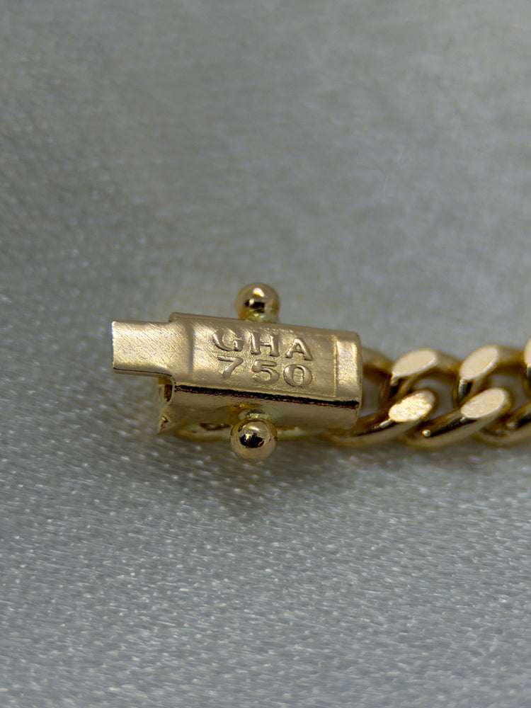 18K Pansarlänk halsband – 22.4g, 50 cm