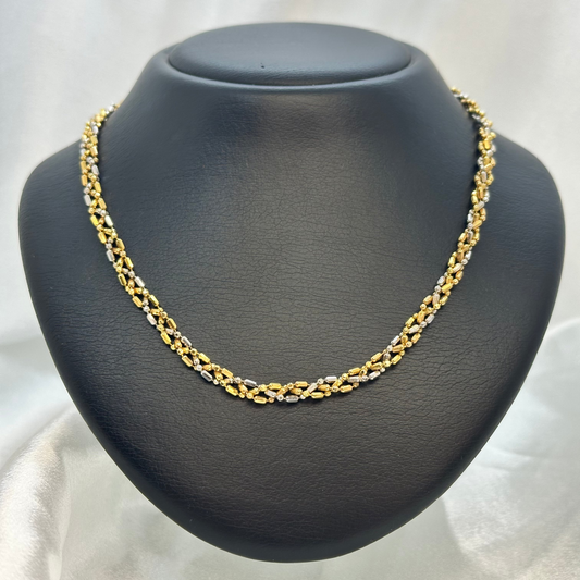 18K Tvåfärgat halsband