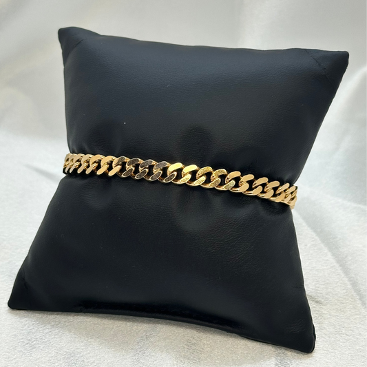 18K Pansarlänk Armband - 25,1g, 21cm