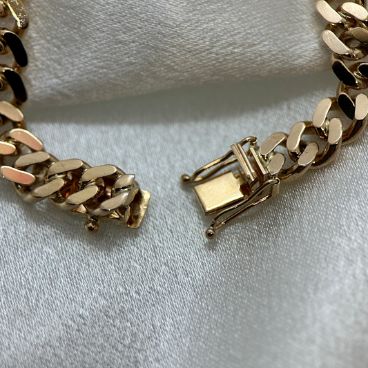 18K Pansarlänk Armband - 25,1g, 21cm