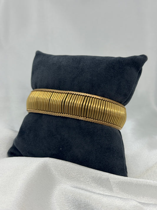 18K Armband, Uno A Erre – Fiskbensdesign, 53.6g, 20.3 cm