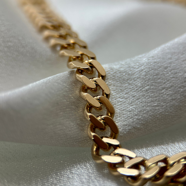 18K Pansarlänk Armband - 25,1g, 21cm