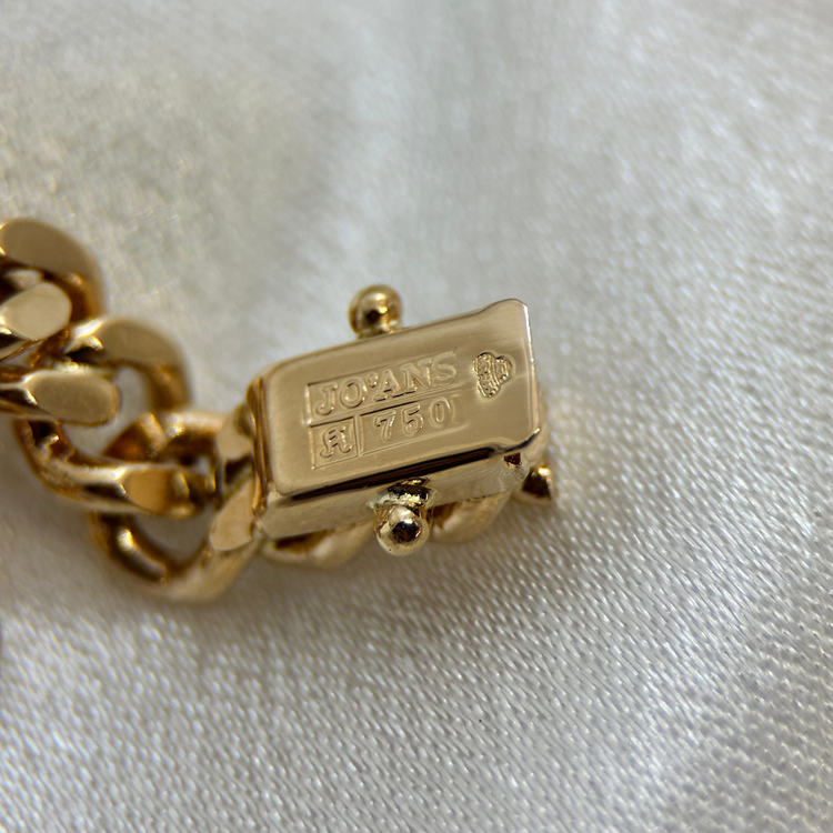 18K Pansarlänk Armband - 25,1g, 21cm