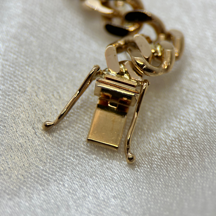 18K Pansarlänk Armband - 25,1g, 21cm