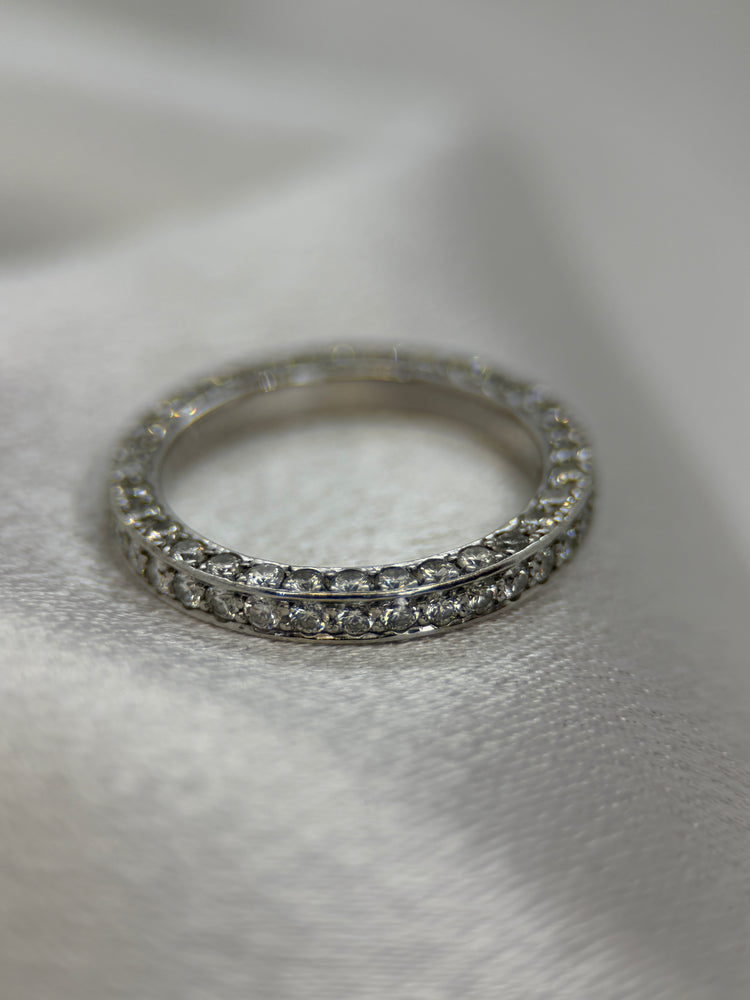 18K Hel evighetsring med diamanter – 1.28 ct, Storlek 52