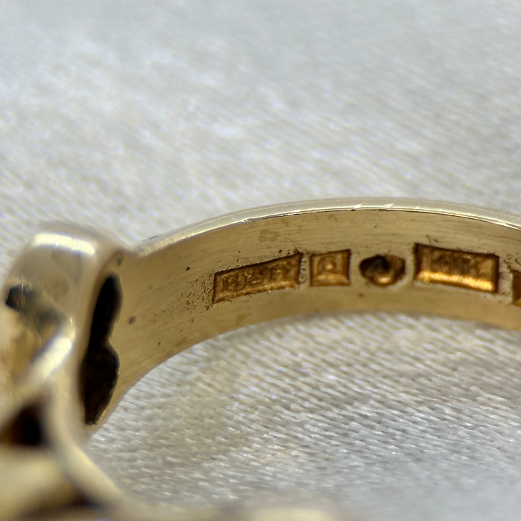 18K Ring med Odlad Pärla 1989, Storlek 56