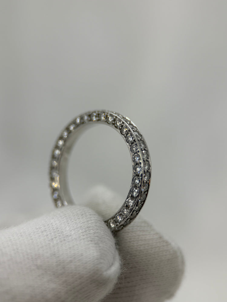 18K Hel evighetsring med diamanter – 1.28 ct, Storlek 52