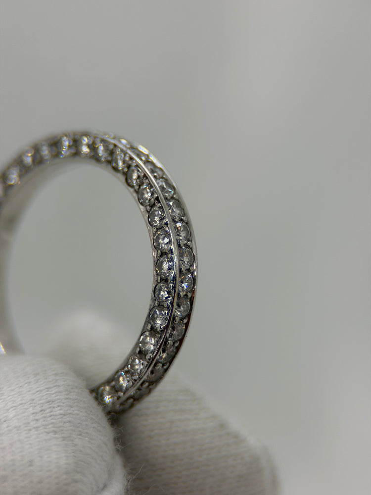 18K Hel evighetsring med diamanter – 1.28 ct, Storlek 52