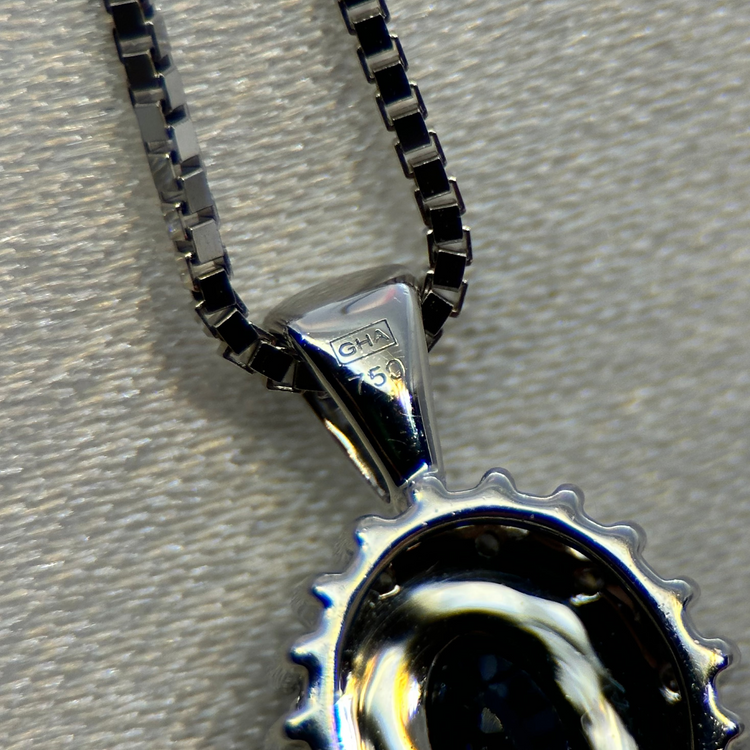 18K Sapphire and Diamond Set – Pendant & Earrings