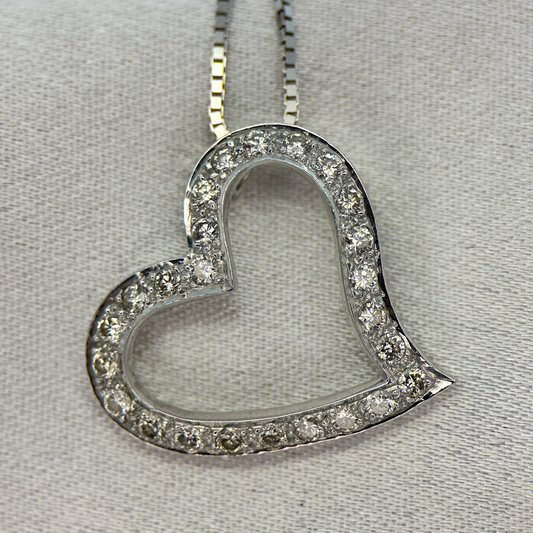 18K Hjärthänge med Diamanter – 1,20ct