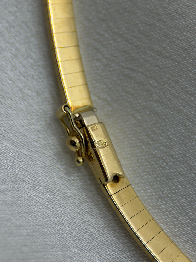 18K Diamanthalsband i rödguld – Briljant- & baguettslipade diamanter, 33.8g