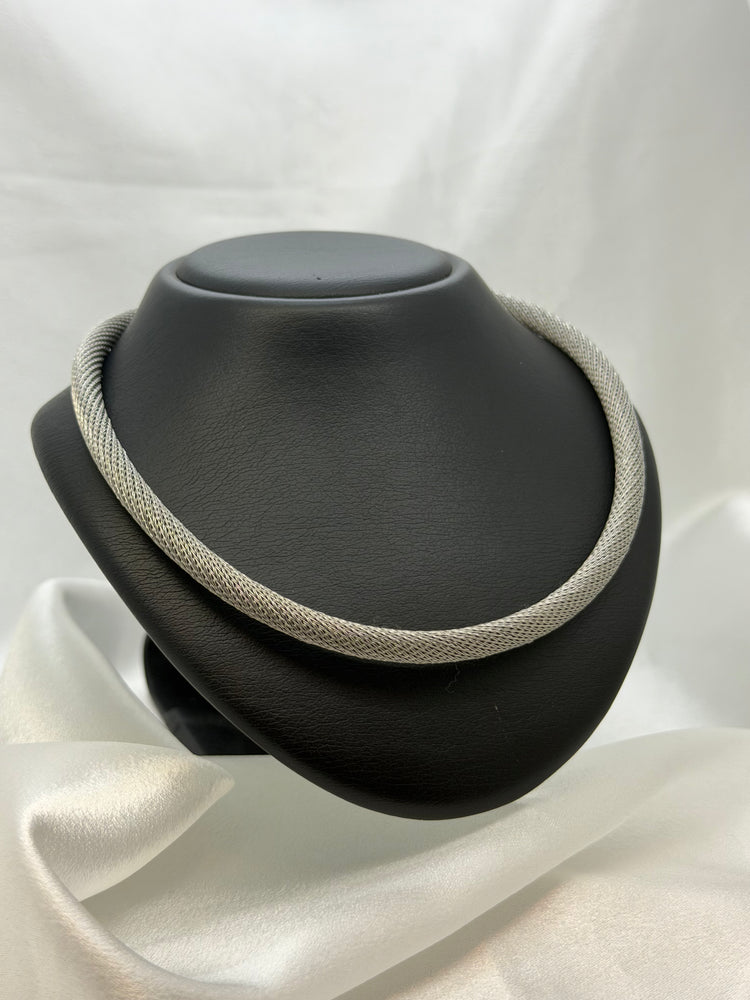 18K Rödguld & Stål Collier – 25.3g, 42.5 cm