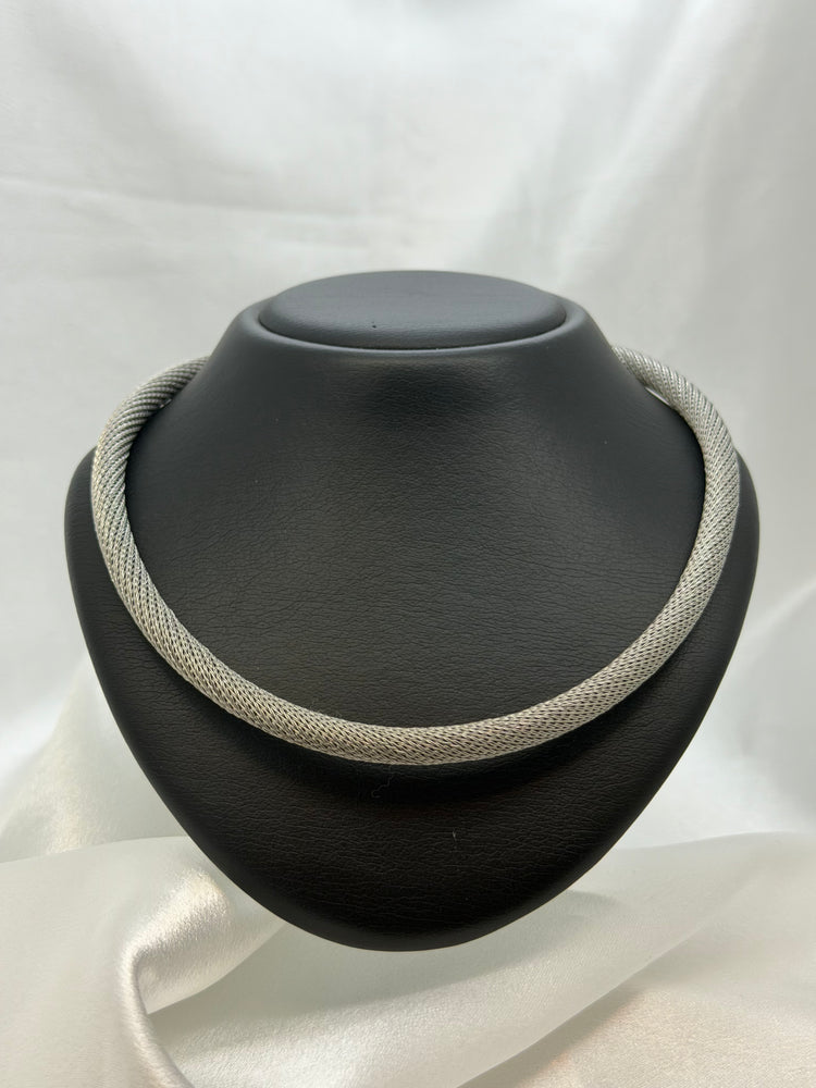 18K Rödguld & Stål Collier – 25.3g, 42.5 cm