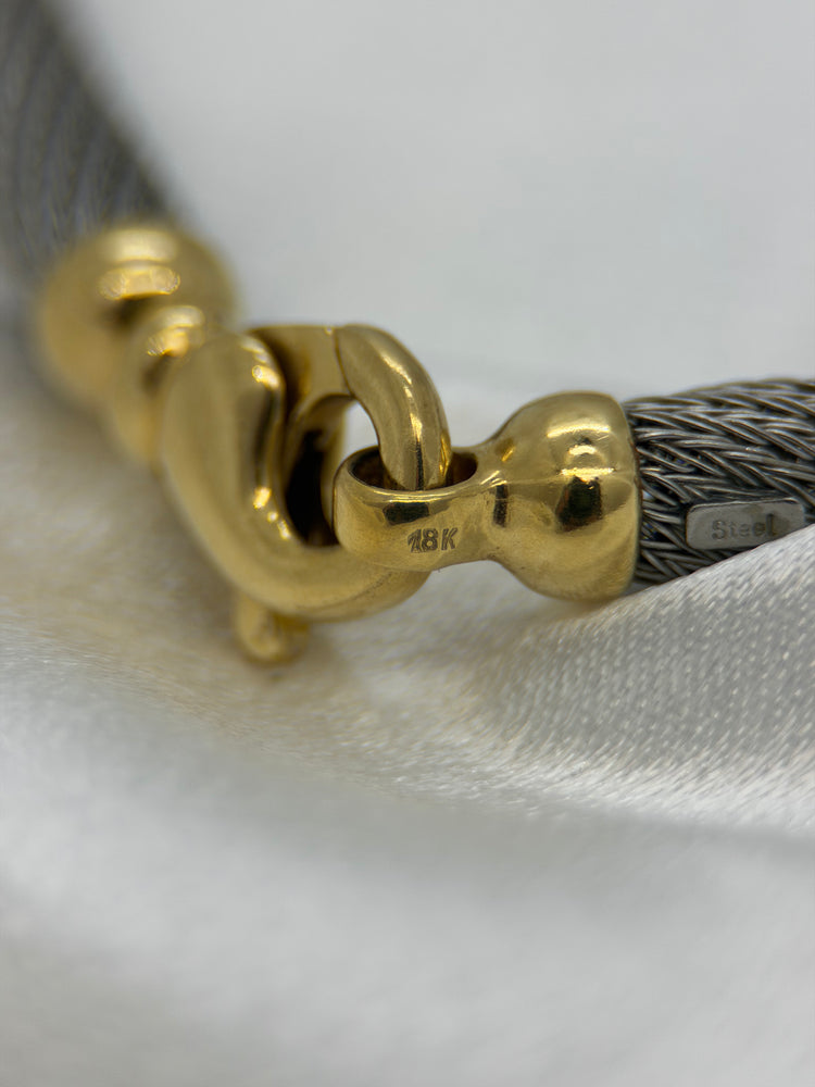 18K Rödguld & Stål Collier – 25.3g, 42.5 cm