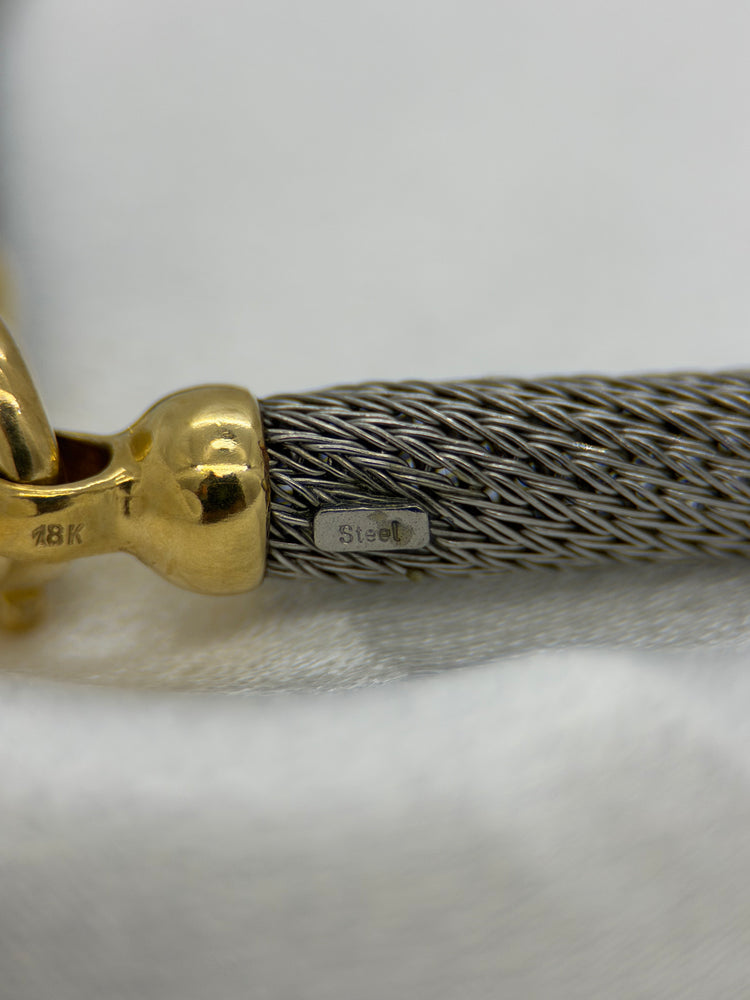 18K Rödguld & Stål Collier – 25.3g, 42.5 cm