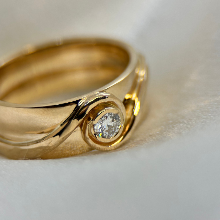 18K Diamantring TWVS 0.15ct